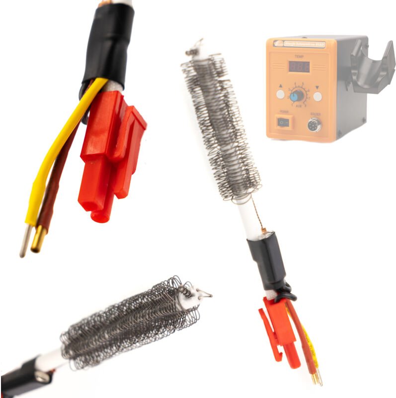 Rosfix 858D Grzätsmodul für Heißluftlötstation Solider und langlebiger Heizdraht, Temperaturfühler Speziell für Modelle ...