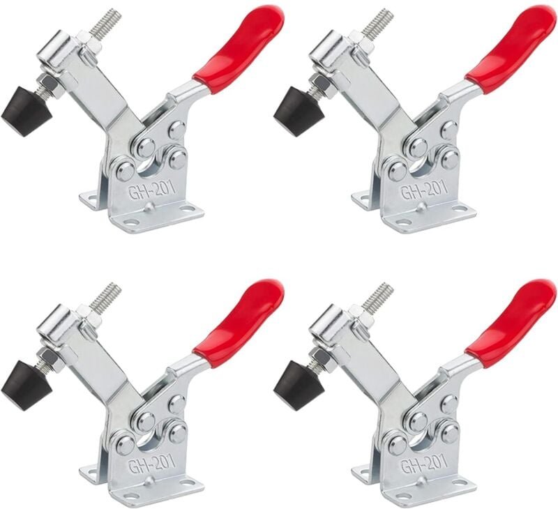 Kniehebelklemme mit Druck-Zug-Mechanismus, Kniehebelklemme, 4-teilige Schnellspann-Kniehebelklemme, Horizontalklemme