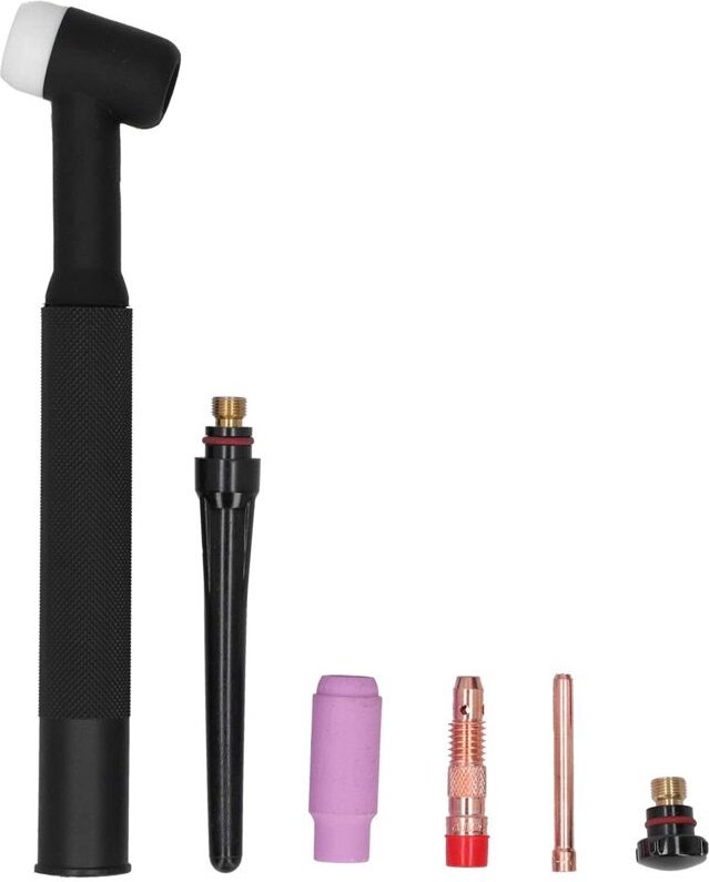 Luftgekühlter WIG-Schweißbrennerkopf mit Gasventilsteuerung. WIG-Brennerteile für Argon-Lichtbogenschweißgeräte der Seri...