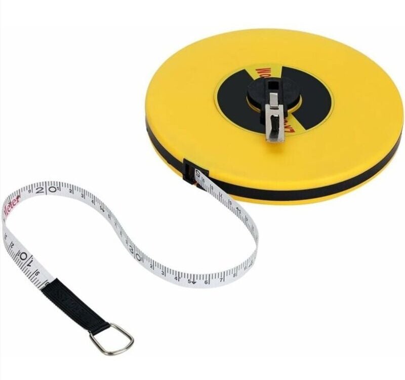 50 m Maßband – Glasfaser-Maßband, Bandspule, Messwerkzeuge (1 Stück) - Ccykxa
