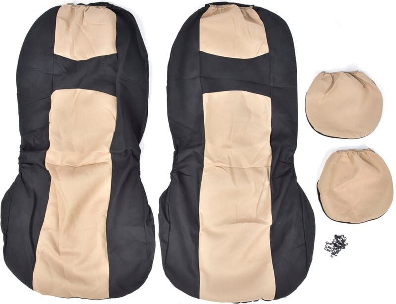 EBTOOLS 4-teiliges Sitz- und Kopfstützenbezug-Set, universelles Vordersitzbezug-Hakenbefestigungsset für alle Jahreszeit...