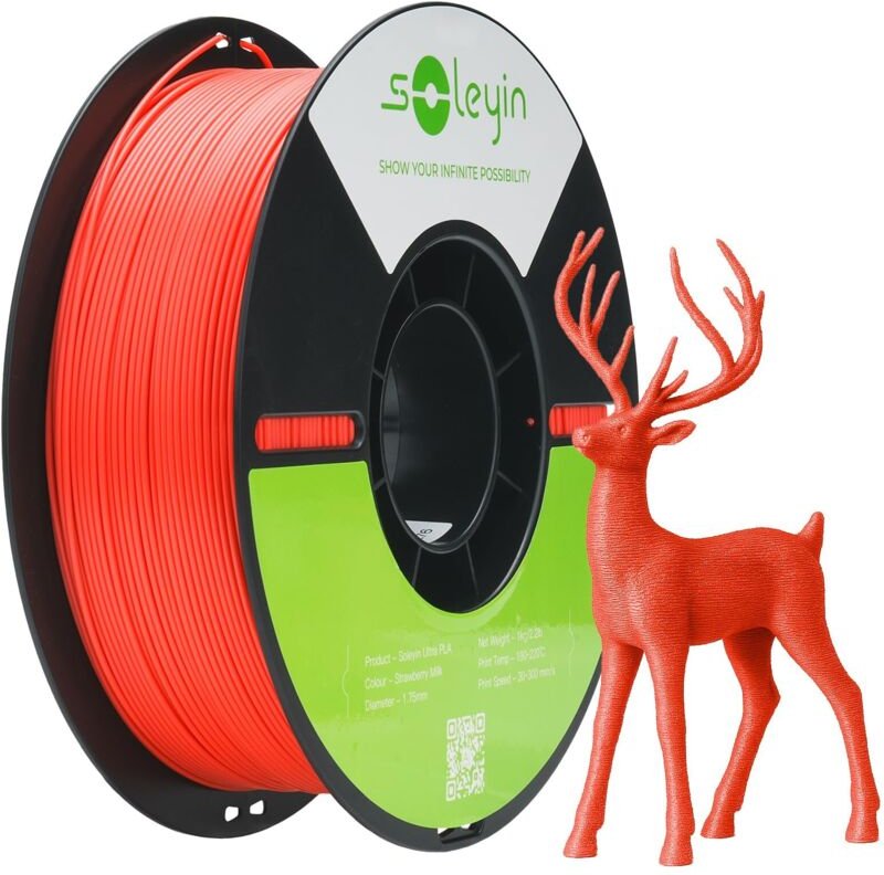 CREALITY Filament PLA Ultra 1,75 mm 1 kg Erdbeer-Sahne-Hochwertiges 3D-Druck-Rohmaterial