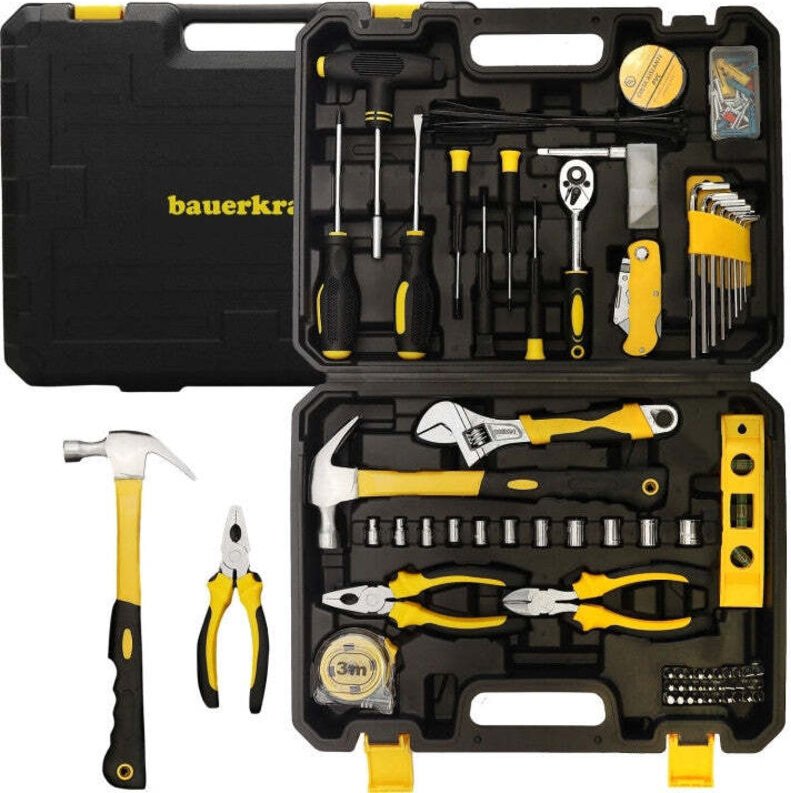111 teiliges werkzeugset mit schraubenschlusseln schraubendrehern bits