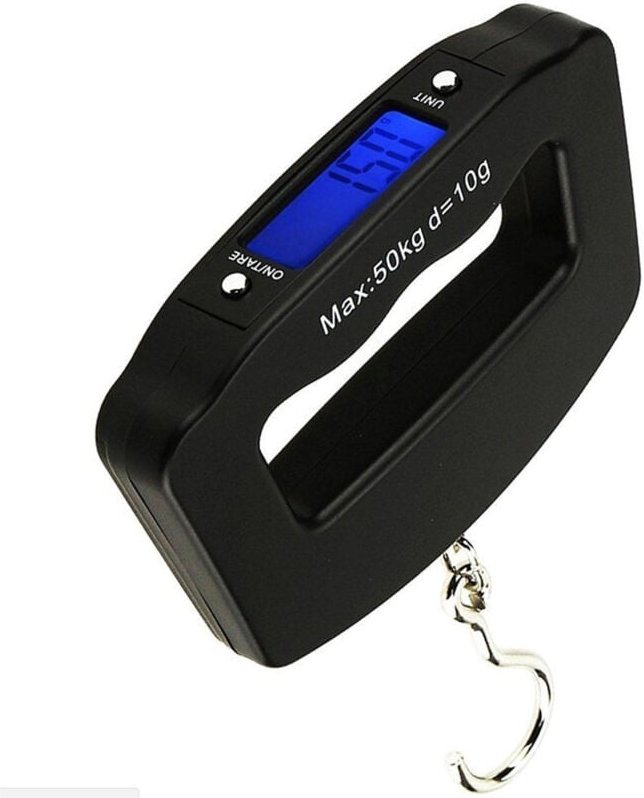 Elektronische Gepäckwaage, maximal 50 kg, tragbare Digitalwaage für Reisegepäck