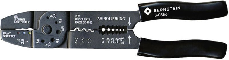 Tools for Electronics 3-0856 Crimpzange Isolierte Kabelschuhe, Unisolierte Kabelschuhe 1 - Bernstein