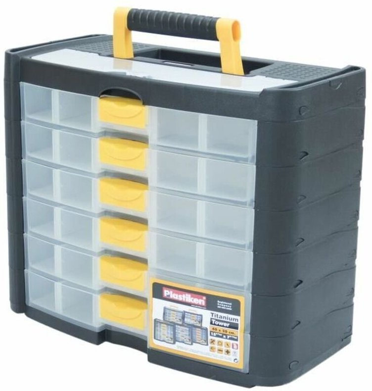 Werkzeugkasten Plastiken Titanium 90001 Kunststoff 40 x 20 x 33 cm