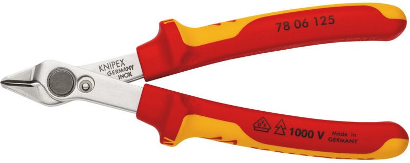 FP - knipex 78 06 125 Electronic Super Knips vde isoliert Mehrko.-Hülle, vde 125 mm