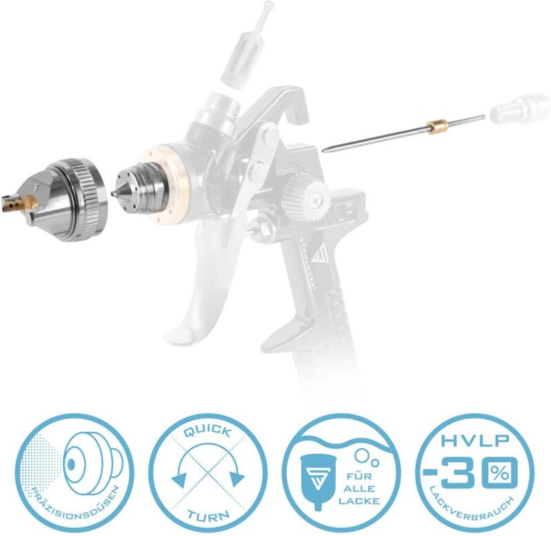 Düsensatz 1,4 mm Düse für Lackierpistole - Stahlwerk