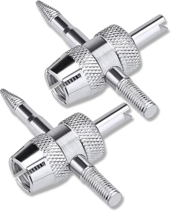 CCYKXA 4-in-1-Reifenventilwerkzeuge – Multifunktionswerkzeug zur Reparatur von Autoreifenschäften (2 Stück)