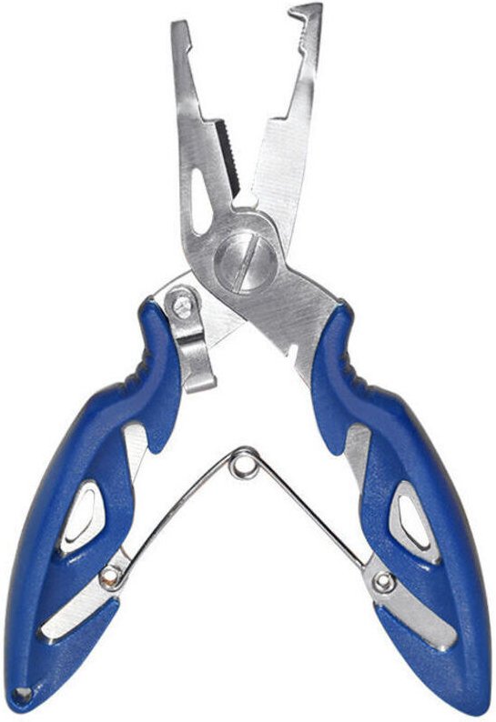 Angelzange, Schere, Geflechtschnurschneider, Hakenlöser, Angelwerkzeug, Multifunktionsschere, 1 Stück (blau)