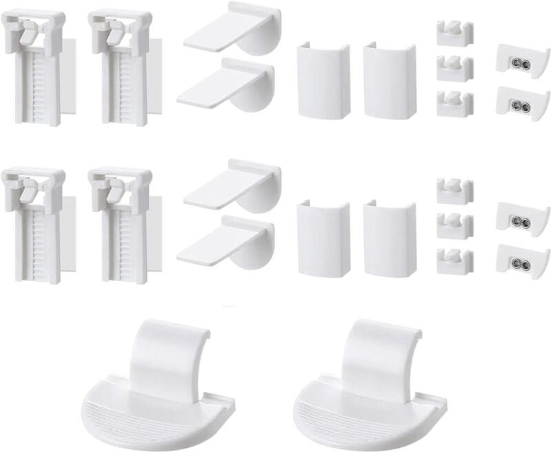 Bluedeer - Plissee Ersatzteile Set, Klemmträger Zubehör Plissee Klemmträger Zubehör Klemm fix Halterung, Ohne Bohren Ver...