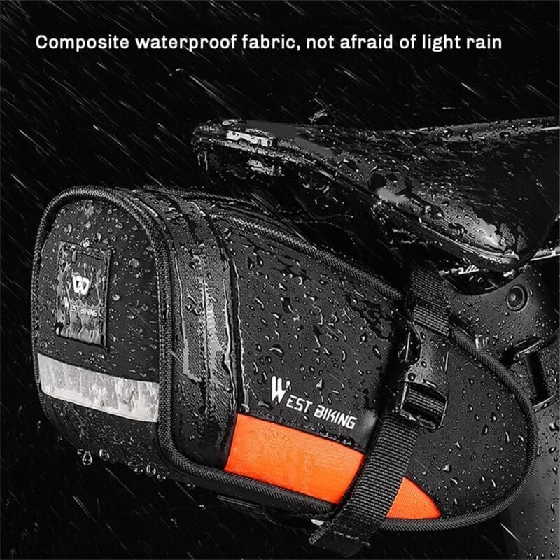 1,2 l Fahrradsitztasche, Fahrradsatteltasche unter dem Fahrradrucksack für Mountainbikes