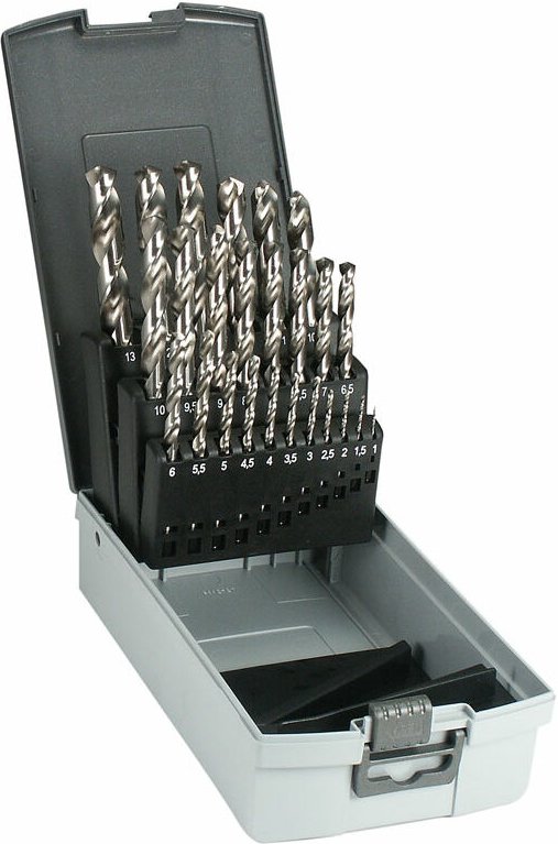 Markenlos - hss Spiralbohrer hss-g din 338 in Rosebox 19 tlg, 1 - 10 x 0,5mm