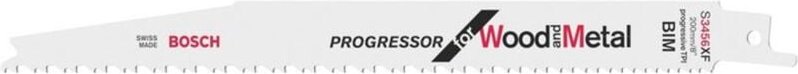Säbelsägeblatt s 3456 xf Progressor for Wood and Metal - 100 Stück - Bosch