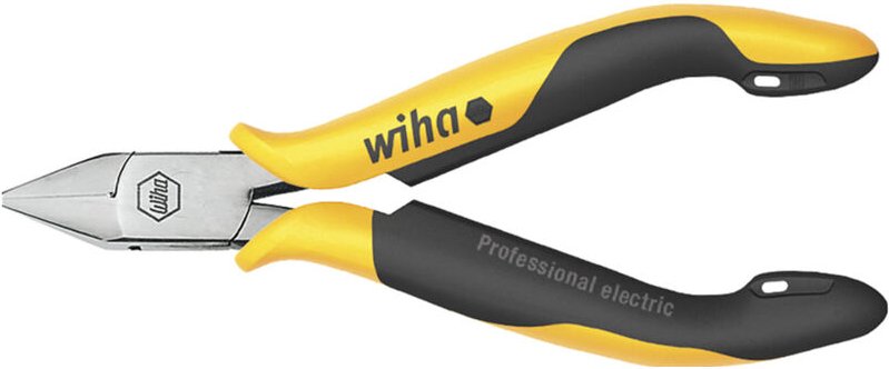 Wiha Seitenschneider Professional esd breiter, spitzer Kopf ohne Wate 115 mm, 4 1/2' (26821)