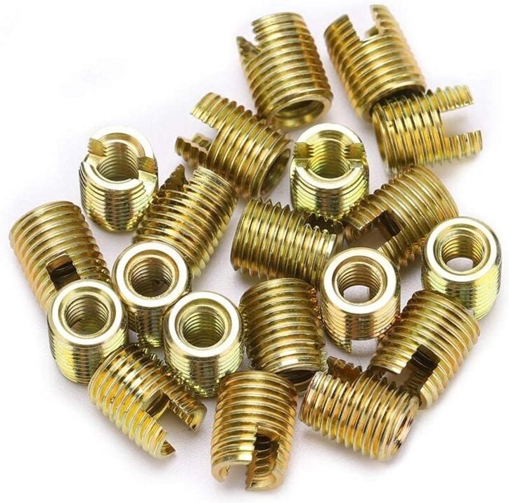 Ej.life - 20 Stücke 302 Kohlenstoffstahl Selbstschneidende Gewindeeinsatz Schraube Buchse Reparatursatz Gewinde Reparatu...