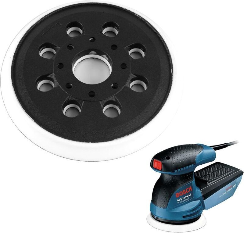 Bosch Schleifpad, selbstklebend, 8 Löcher, kompatibles Schleifpad (Ø 125 mm)