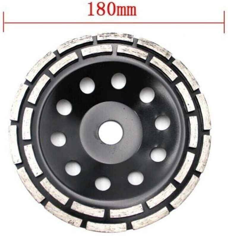 CHOYCLIT Diamantscheibe für Schleifmaschine, Diamantschleifscheibe, 180mm Diamantschleifscheibe, Betonschleifscheibe, Un...