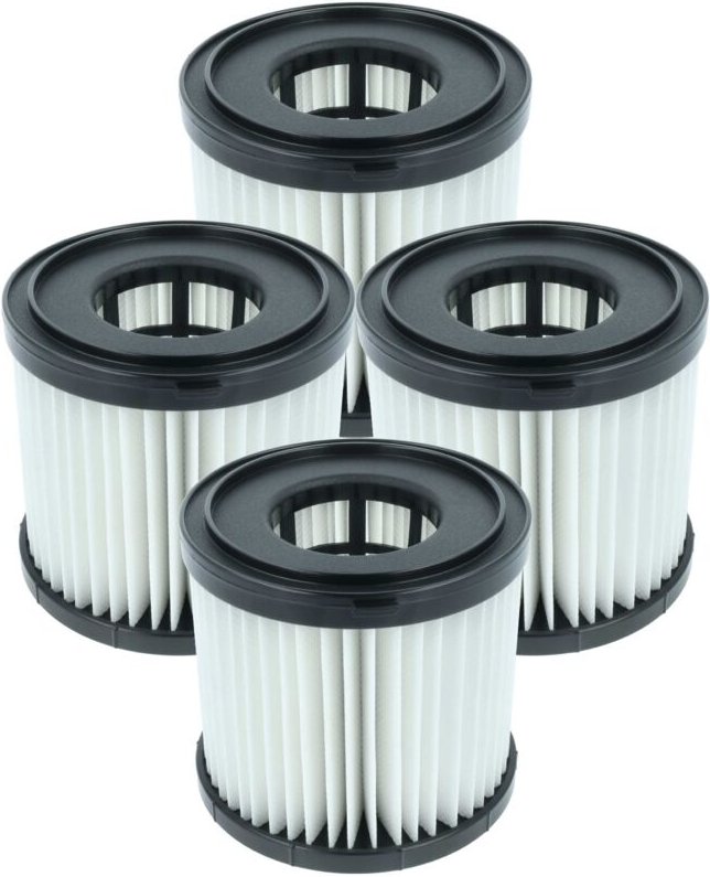 vhbw 4x Faltenfilter Ersatz für Hart HAVF01 für Staubsauger - Patronenfilter Schwarz Weiß