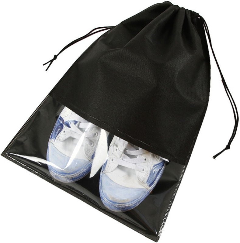 10er-Pack Reise-Schuhbeutel, große, wasserdichte und staubdichte Schuhaufbewahrungstasche mit transparentem Fenster für ...