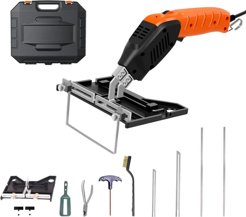 Luftgekühltes, elektrisches Heißmesser – Schaumstoffschneidewerkzeug mit Klingen und Zubehör. Verwenden Sie den Schaumst...