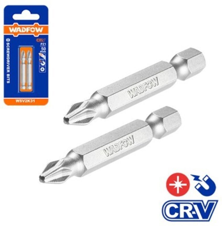 WADFOW 2-teiliger langer Pozidrive-Bitsatz - PZ1x50mm