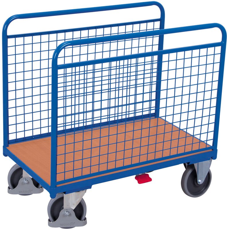 VARIOfit Seitenbügelwagen mit Längswänden aus Drahtgitter 1060x640mm Anthazitgrau RAL 7016