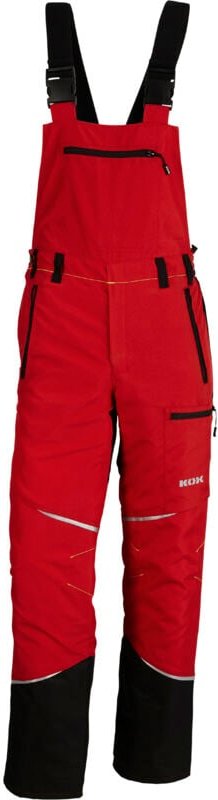 KOX Schnittschutz Latzhose Mistral 3.0 Rot/Gelb Größe 29 untersetzt Typ A KWF-Standard