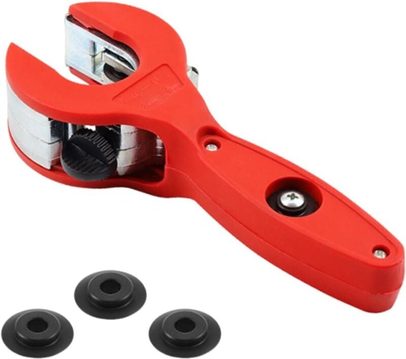 Ratschen-Rohrabschneider mit 3 Ersatztrennscheiben, Kupferrohrabschneider, Präzisionsrohrabschneider, für Edelstahl- und...