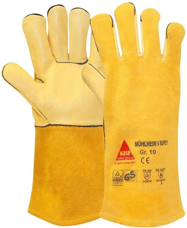 Hase Safety Gloves - Hase Schweißerhandschuh Mühlheim 2 Super, Gr. 10