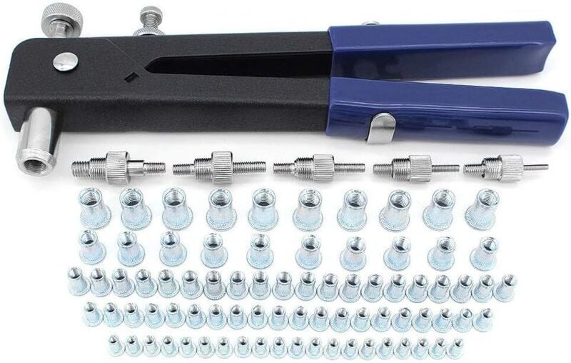 Thumbnail - Gewindeschrauben-Nietmuttern-Kit, 86 Stück Nietmuttern-Set, Nietpistole, Nietmuttern-Werkzeug, Nietmuttern-Einpresswerkz...
