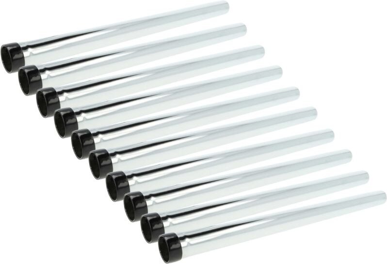 vhbw 10x Universal Staubsaugerohr kompatibel mit Makita VC3011L, VC3511L Staubsauger - 35 mm Anschluss, 50cm Schwarz Sil...