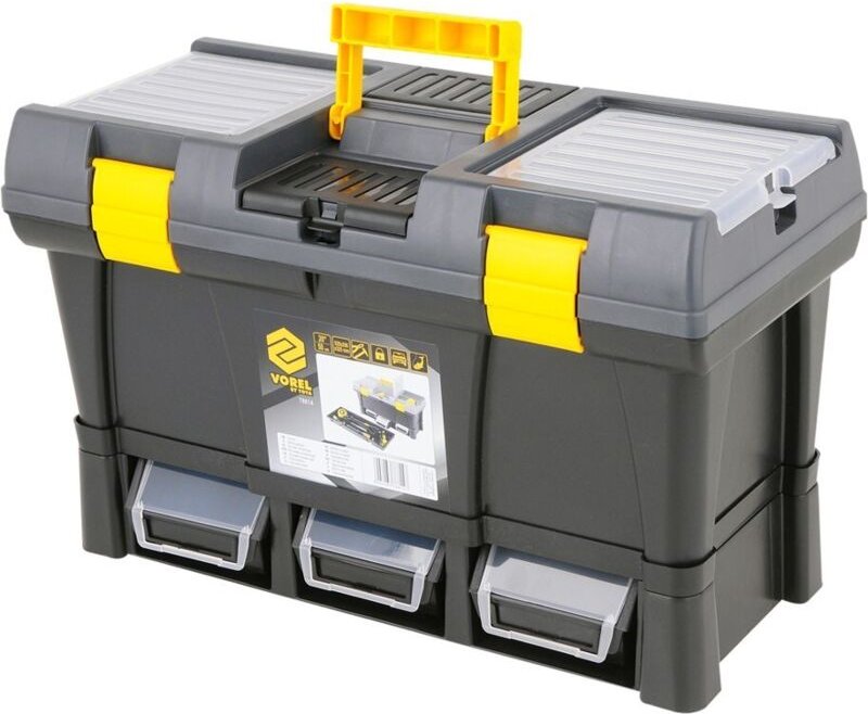 Werkzeugkasten 20'''' mit einem Modul für 3 Aufbewahrungsbehälter mit Deckel 78814 Vorel
