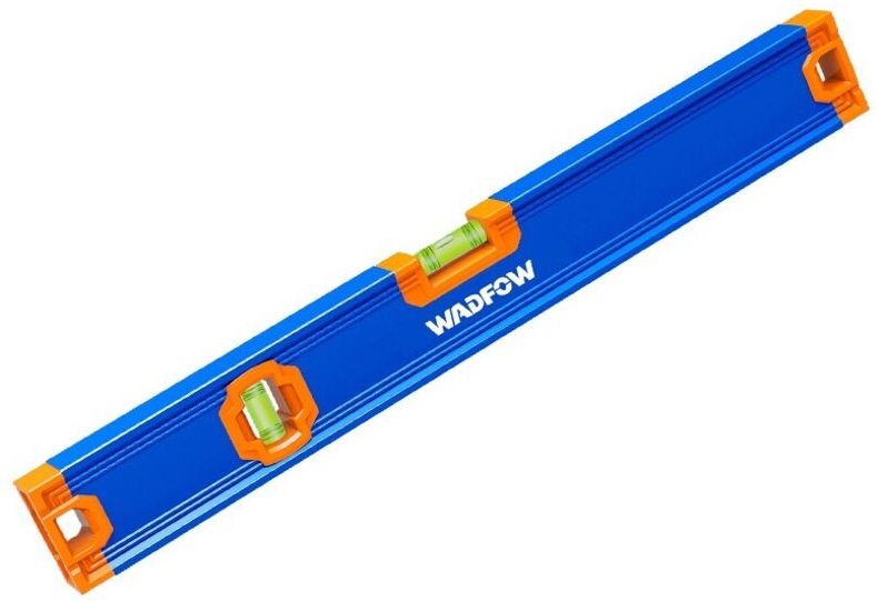 WADFOW Wasserwaage 80 cm, Aluminium, 3 Libellen, leicht, inklusive Etui, Genauigkeit ± 0,5 mm/m