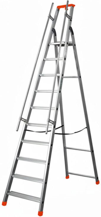 Matisère - Profi Stehleiter 13 Stufen - Maximale Arbeitshöhe 4.99m - Q60/13M