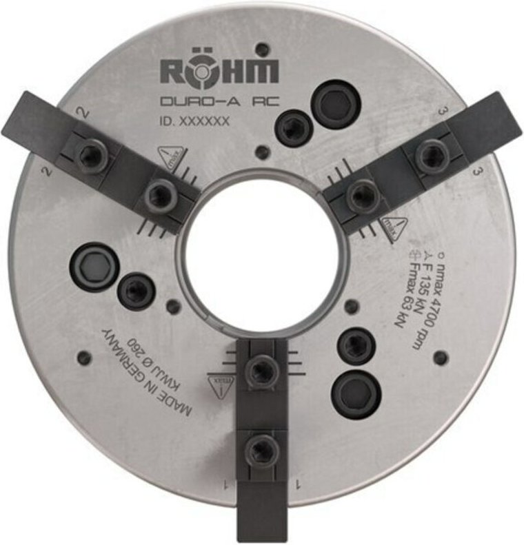 RÖHM Kraftspannfutter DURO-A RC 260/3 ZA220 M90X1,5 FD81 KH32 BH8