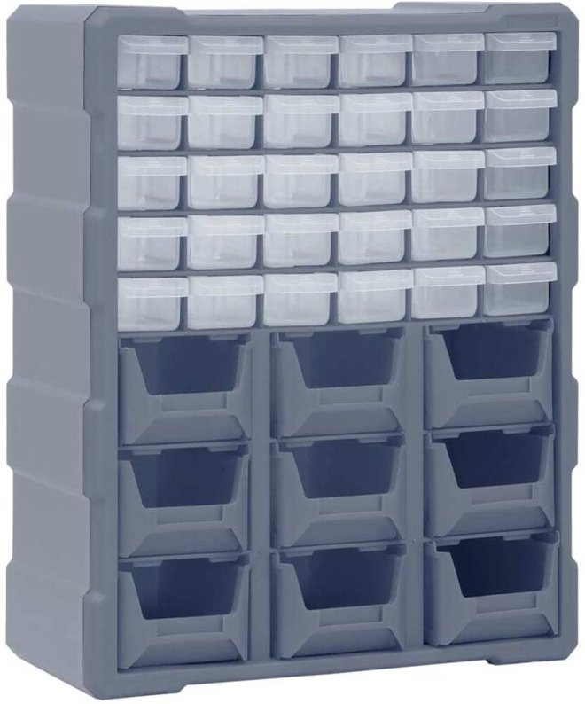 Multi-Schubladen-Organizer mit 39 Schubladen 38x16x47 cm Vidaxl