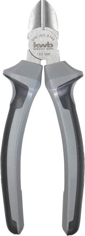 Seitenschneider in 160 mm, aus deutscher Herstellung, mit 2-Komponentengriff mit Handschutz, eingelegtes Gelenk, aus ble...