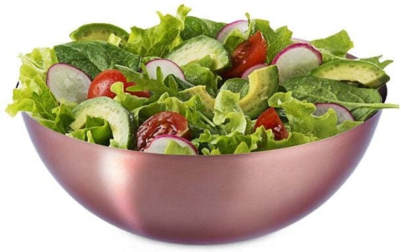 Copper coloured serving bowl