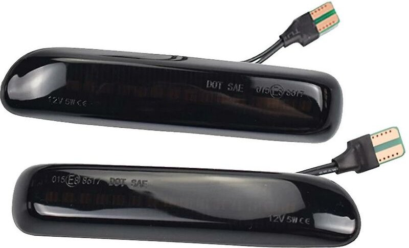 Woosien - Auto geräucherte led dynamische Seitenmarkierungsleuchte Blinker Blinker für 3er E46 Coupe 1997–2001