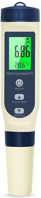pH-Meter, 5-in-1 pH/TDS/EC/Salzgehalt/Thermometer, pH-Tester mit LCD-Bildschirm, automatische Temperaturkompensation, el...