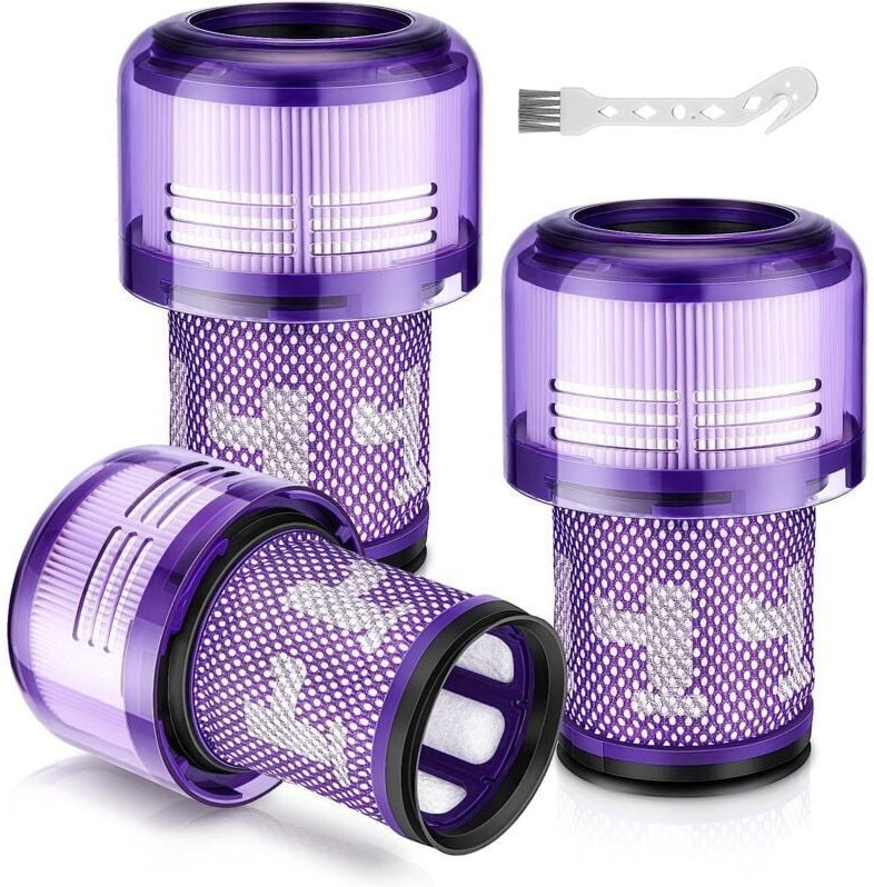 3er-Pack waschbare HEPA-Filter für Dyson V12 Detect Slim Absolute - Ersatzteile 971517-01