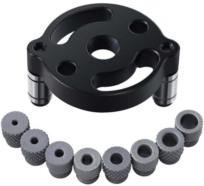 Vtizikl Localisateur de perforateur, Douille de perçage avec 8 bagues de forage 3/4/5/6/7/8/9/10mm, Perforateur vertical...