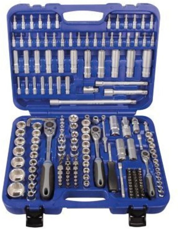 Projahn - Proficraft Steckschlüssel Satz 182-tlg. 6-Kant Einsätze Bits, Knarren