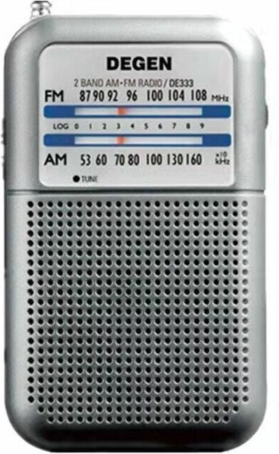 DE-333 Mini-Tragradio – Transistorradio mit FM-Taste, austauschbarer Batterie