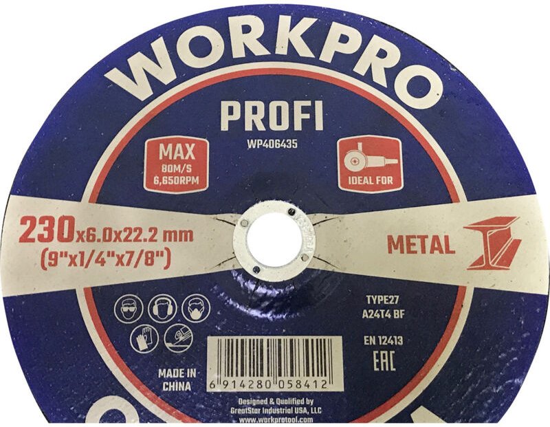 WorkPro WP406435 Schleifscheibe Durchmesser 230 mm 5 St.