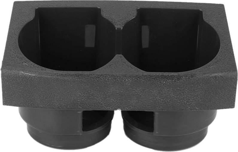 Doppelter Getränkehalter für Autositze, inklusive Sitzkissen, Aufbewahrungsmöglichkeit und Sitzkissen.