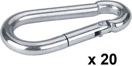 MosquetС verzinkte Haken, 70 mm x Р7 mm, Pack 20 Carabiner - Kerbl