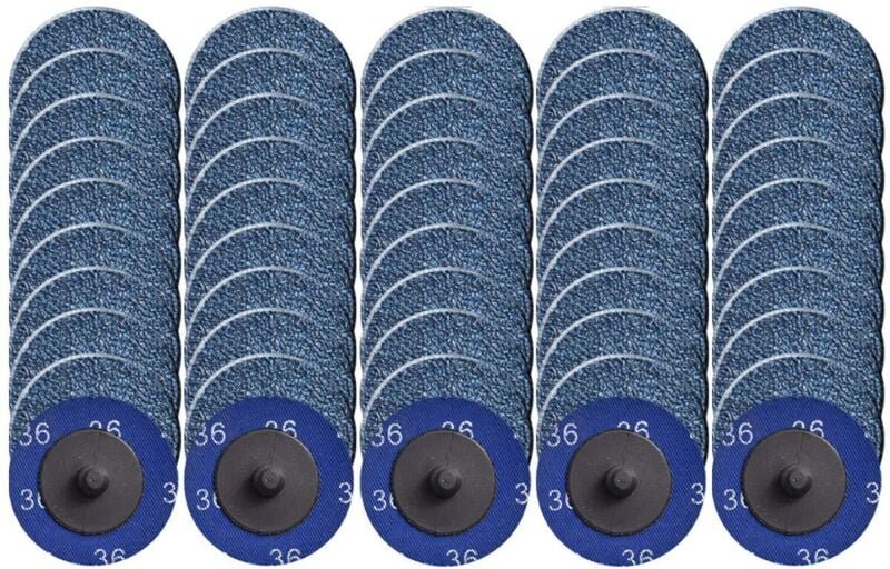 Satz mit 50 Schnellwechsel-Schleifscheiben, 5,1 cm, Rollverschluss-Disc mit Zirkoniumoxid-Beschichtung für die Oberfläch...