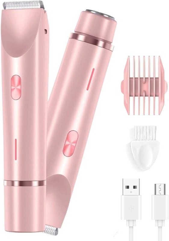 Silky Glow 2-in-1 Elektrorasierer für Damen, neuer wasserdichter Bikini-Trimmer (Modell 2025), für Nass- und Trockenrasu...